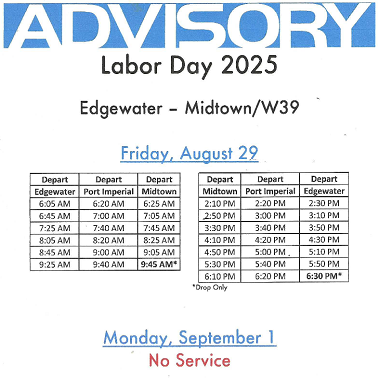 NY Waterway labor day sm