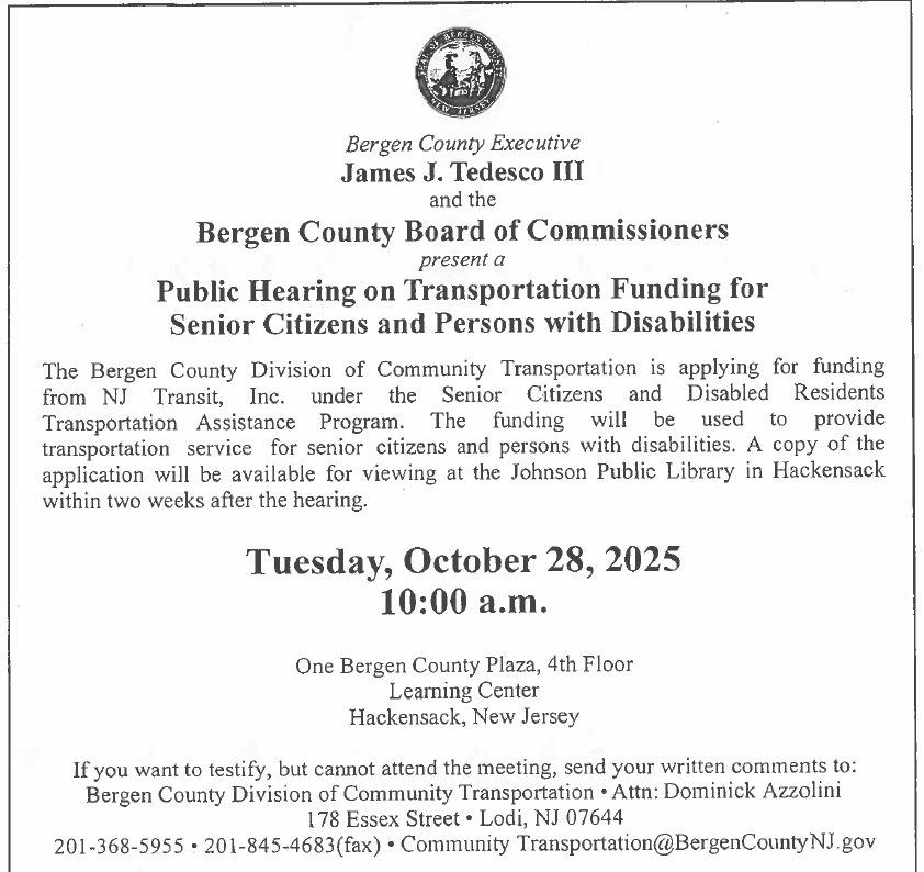 PUBLIC HEARING ON TRANSPORTATION FUNDING