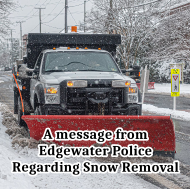 edgewater police snow msg