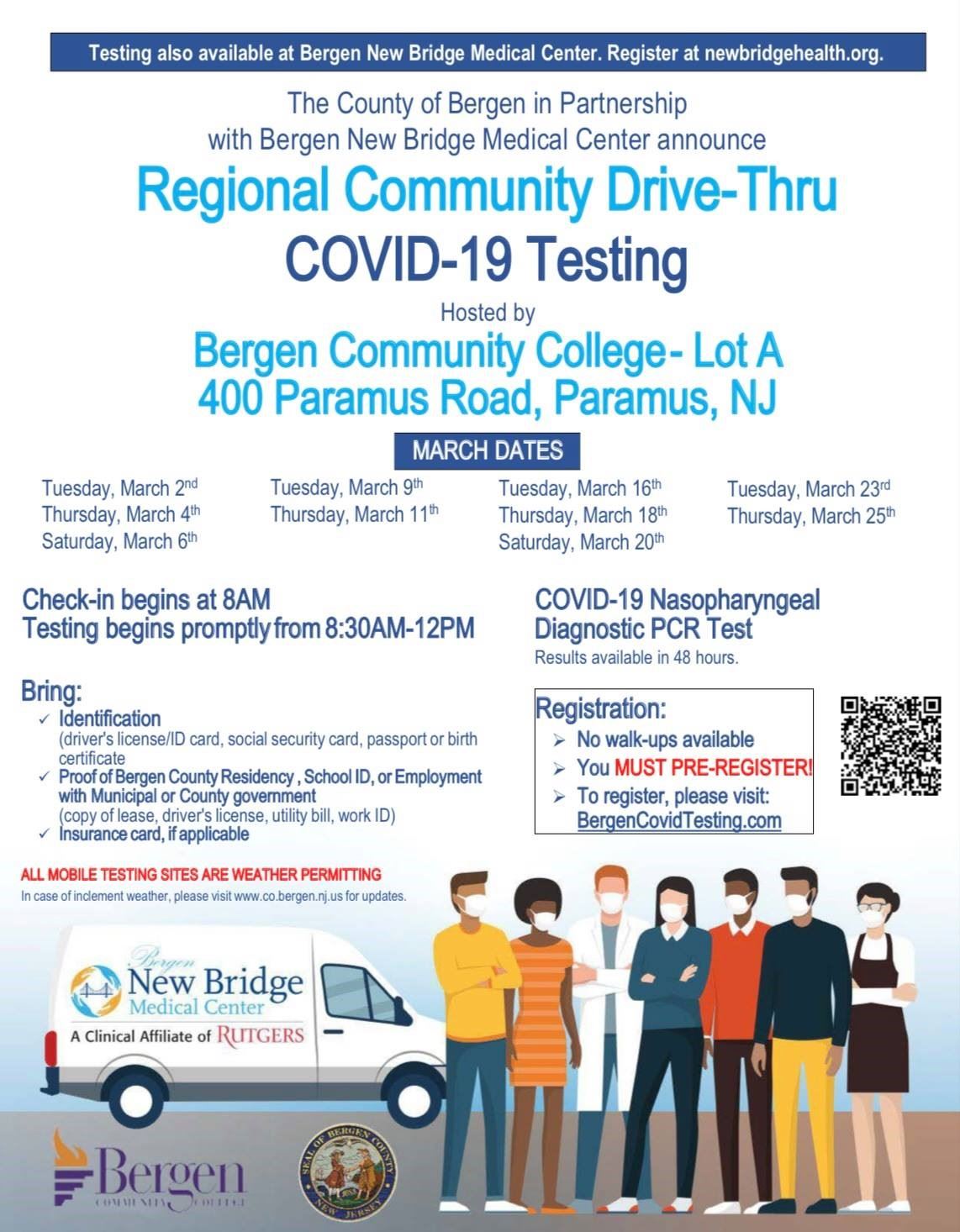 Regional Community Drive Thru Covid Testing
